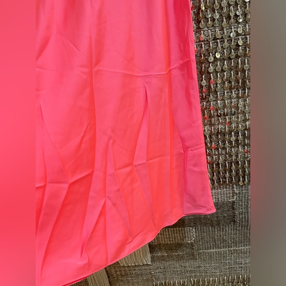 🩷 NWT J Crew hot pink neon satin midi skirt sz XS - Picture 3 of 9